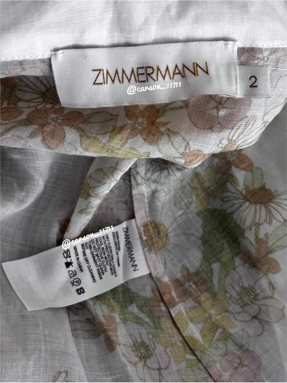 Zimmermann Super Eight Meadow Pink Shirt - Picture 8 of 10